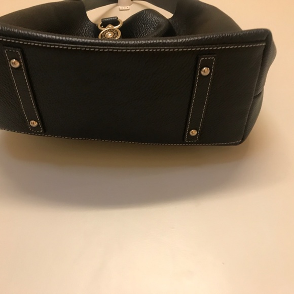 Dooney and Bourke EUC Lucca Leather Logo Hook Lock Hobo Dandelion Bag - Picture 5 of 7